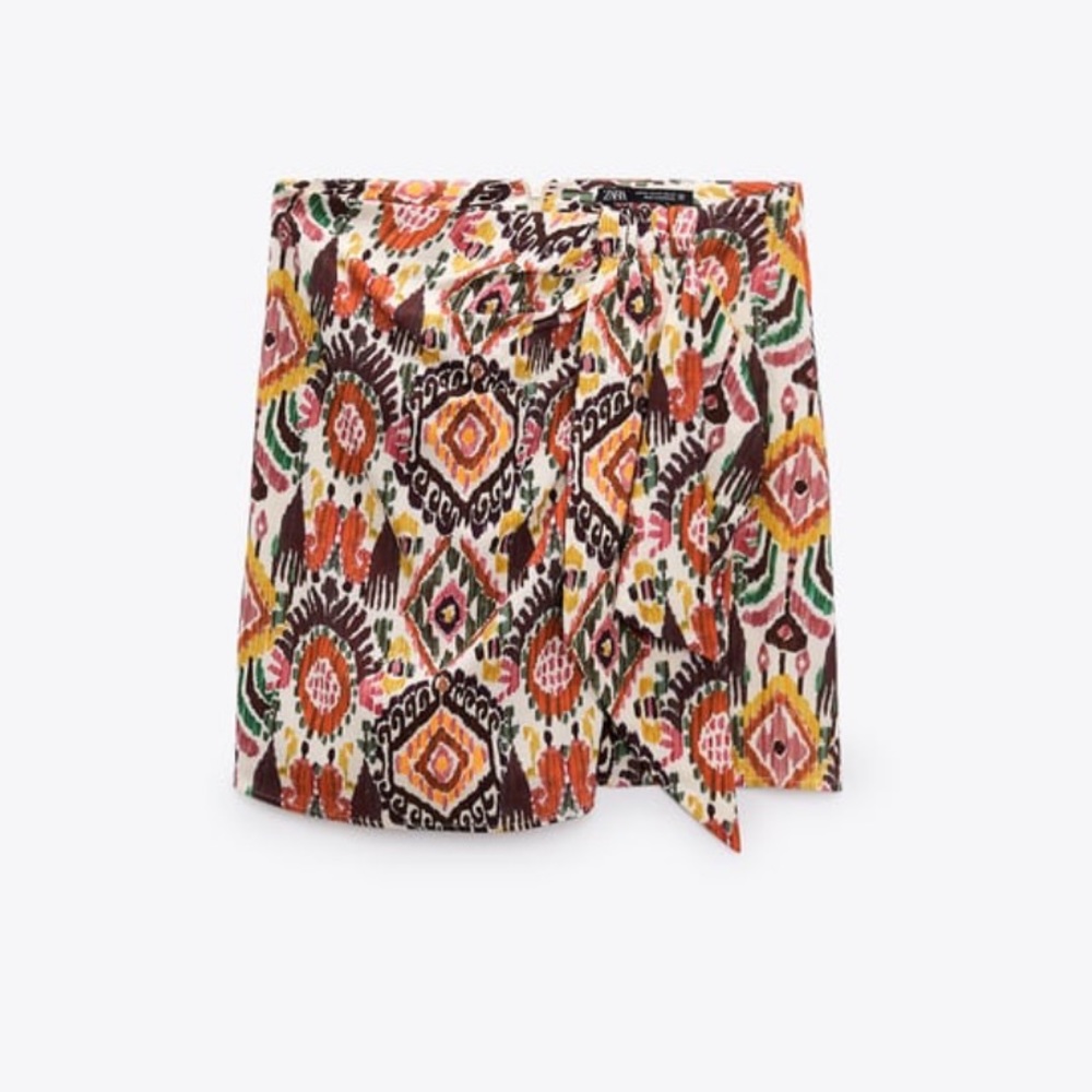 NWT Zara boho printed skort